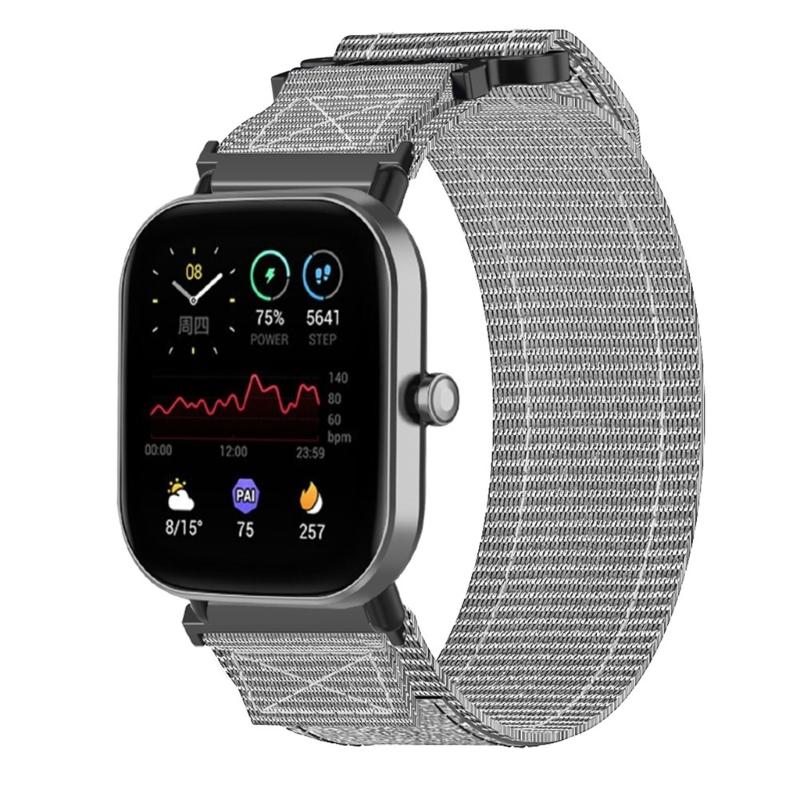 Verstellbare Nylon-Canvas-Uhrenarmbänder, Sportliches Armband für 18mm 20mm Smartwatches