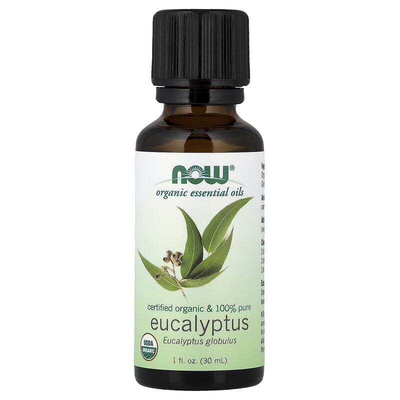 Organic Essential Oils, Eucalyptus, 1 Fl Oz (30 Ml)