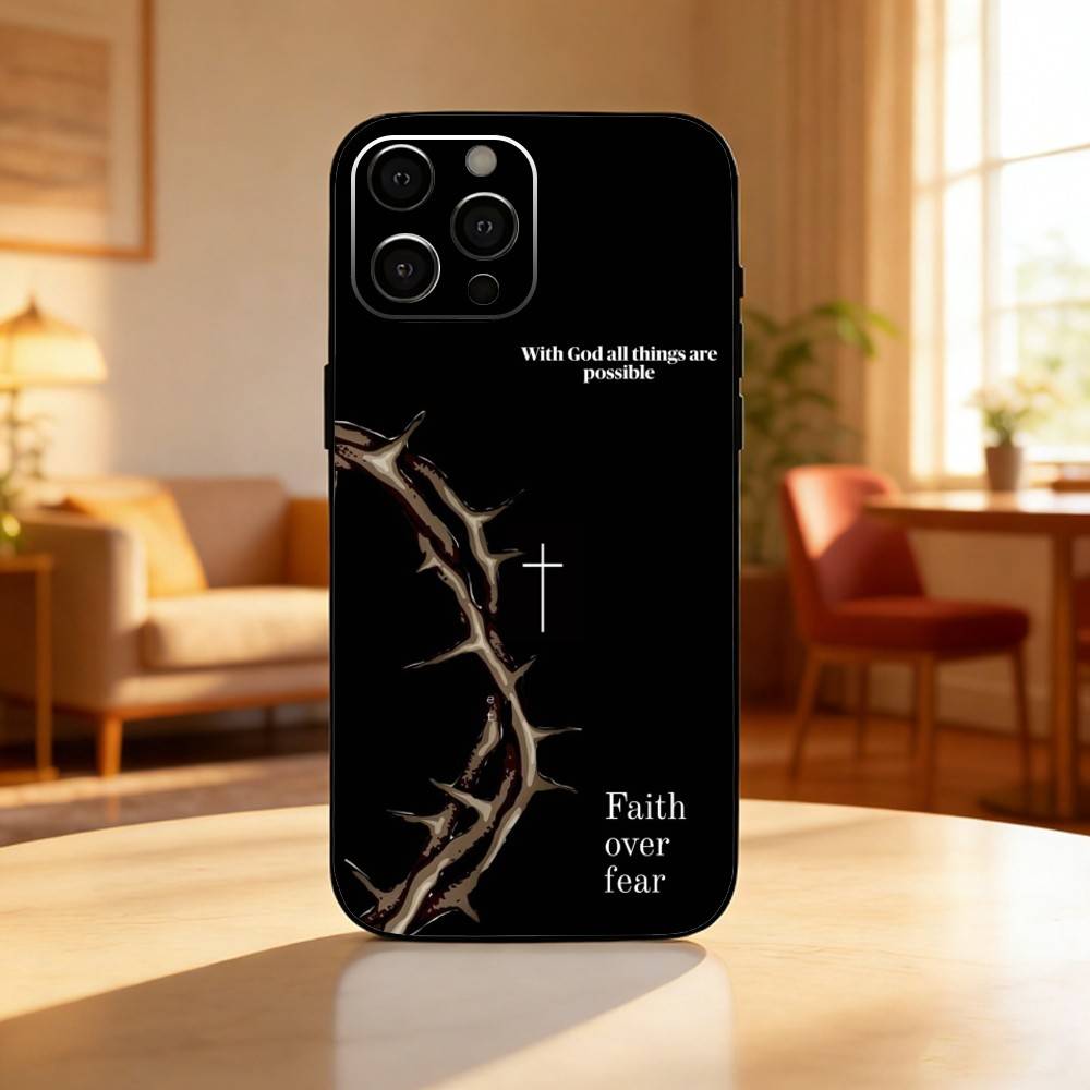 Isaiah Jeremiah Psalm Jesus Bible Phone Case For iPhone17,16,15,14,13,12 Plus,Max Soft Silicone Black Cover