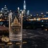 Commemorative 250th Anniversary Glass Tumbler Featuring Capitol Building Etching and Star Pattern Suitable for Collectors and Everyday Use