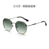 Fashion Vintage Gradient Sunglasses for Women Polygonal Frame Eyeglasses Designer Sun Glasses UV400 Travel Driving Shades
