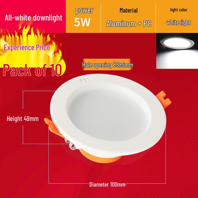 

Lighting Recessed Downlight 8cm Copper Spotlight for Living Room and Aisle