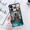 Animal Capybara Cute Plating Phone Case For Xiaomi Redmi Note 14 15 Pro Plus 13 12 11 11S 11T 10 9S 9 5G Anti-Fall Airabag Cover