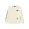 Fila Casual Simple Knit Logo Pullover Sweatshirt Men Sweatshirt Fog-Lotus-White F11M249213FIV