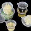 50/100 PIÈCES 25 ml Tasses à emporter jetables en plastique Contenants Boîte de rangement pour sauces épices Avec couvercles Outils de cuisine maison