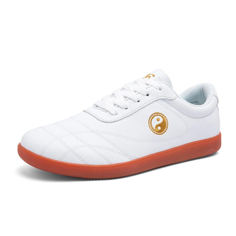 Tai Chi Shoes Women's Leather Beef Tendon Soles Professional Martial Arts Shoes Spring and Autumn Sports Shoes Summer Tai Chi Practice Shoes Men's