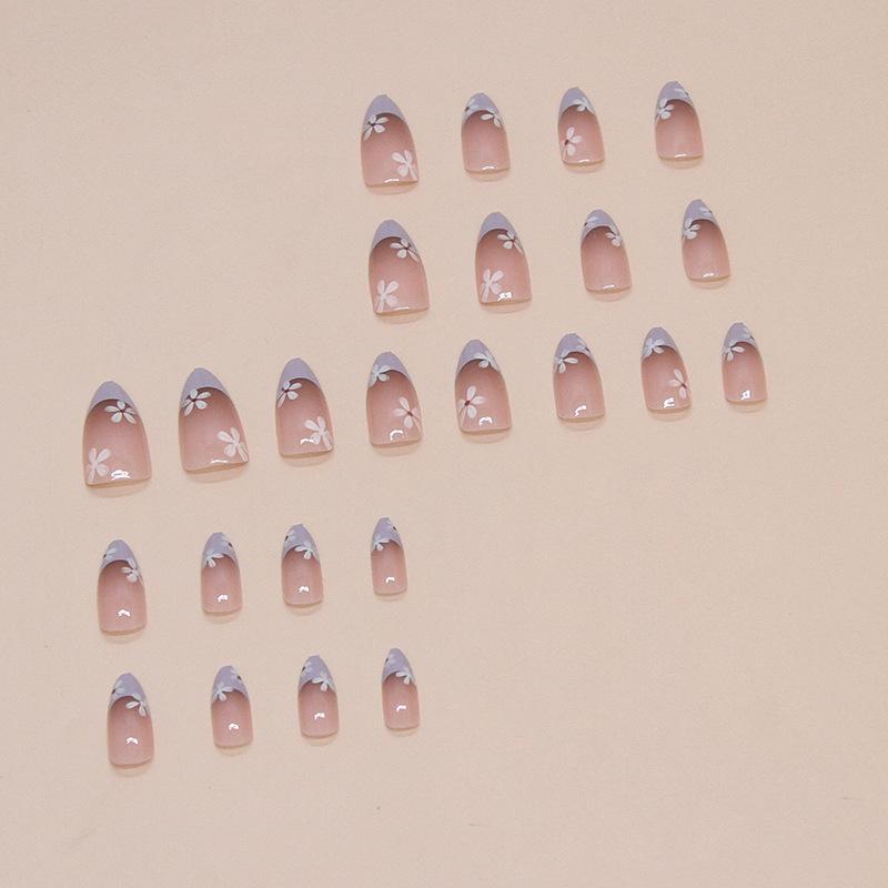 Fake Nails Wear Nail Flower Removable Nail Piece Nail Piece Small Fresh Short Almond Nail Patch