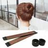 Trendy Korean Version Geometric Bun Maker 21cm Hair Accessory Fabric Material