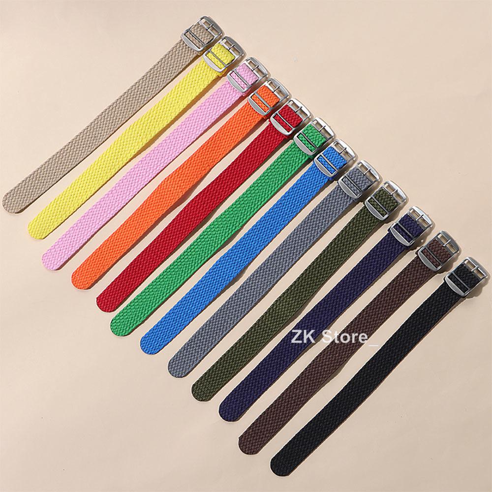 Nylon-Uhrenarmband 14mm 16mm 18mm 20mm 22mm Perlon-Gewebeband Stoff Gewebtes Armband Gewebtes Damen Herren Armband Uhrenzubehör