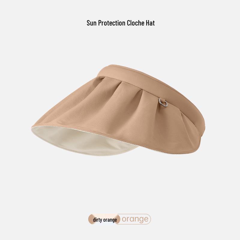 Women's UV Protection Open-Top Beach Hat with Face Cover