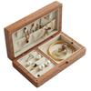 HeMu Solid Wood Jewelry Box Black Walnut Jewelry Box Jewelry Box Solid Wood Retro Storage Box Jewelry Box Wood Black Walnut Box