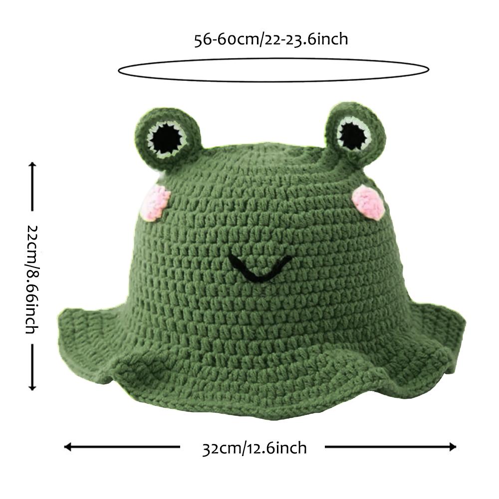 Neutrální ručně háčkovaná pletená čepice s roztomilýma ušima v hip rybářském stylu na párty s volánky hip-hop cosplay