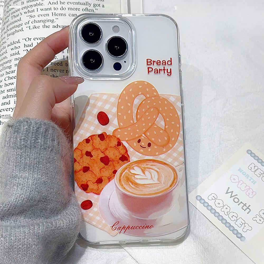 Suitable for Apple 16PM Creative Coffee Mobile Case Summer IPhone 13pro Large Hole IMD All Inclusive 15 Protection Case