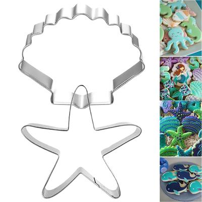 3Stk/Set Keksform Meeresorganismusform Zierlich Leicht zu Lösen Seepferdchen Seestern Muscheln Ausstecher für Fondant