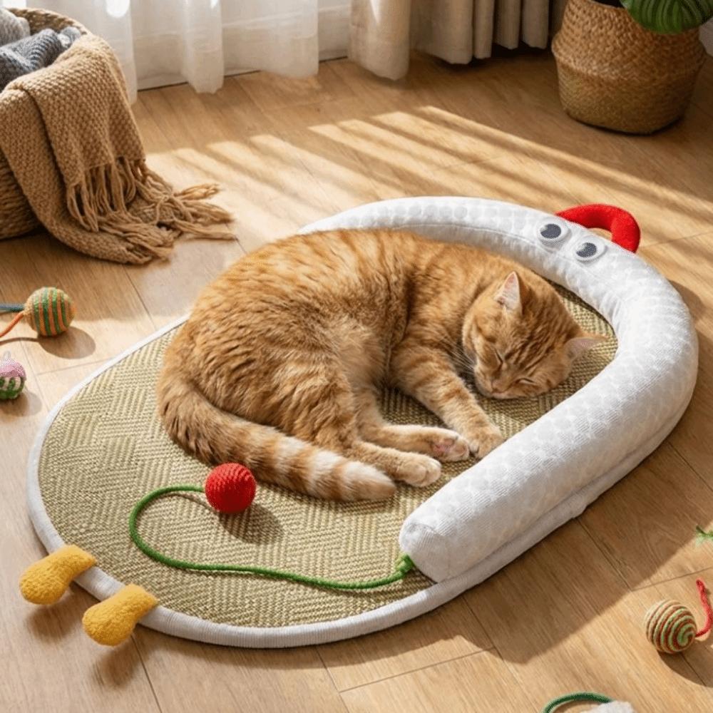 Neck Support Dog Sleeping Mat Ice Silky Cooling Puppy Kennel Cat Cool Pad Bed  Small Pet