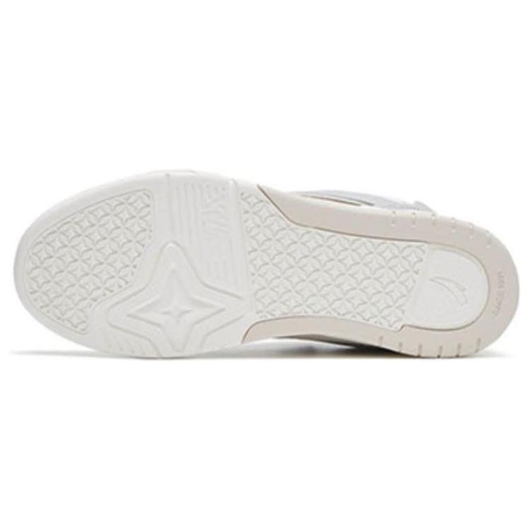 New Anta AOJIE Slip Resistant Cushioning Wear Resistant Low Top Skateboard Shoes Women's Gray White 122318040-1