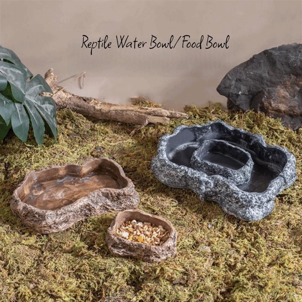 Easy Clean Climbing Pet Food Bowl Anti-slip Reptile Food Bowl Gecko