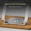 J31 Foldable Laptop Cooling Stand Metal + Wood Adjustable 360-Degree Rotating Notebook Bracket