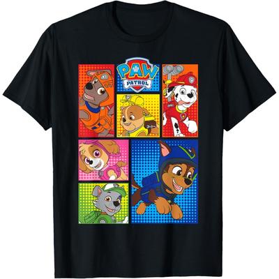 Paw Patrol Gruppbild Med Valpar I Olika Former T-shirt