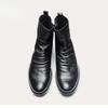 Mode Herren Lederstiefel Handgefertigt Hohe Qualität Seitenreißverschluss Übergröße Stiefel Kampfstiefel Mode Leder Prägnantes Freizeitdesign Stiefel