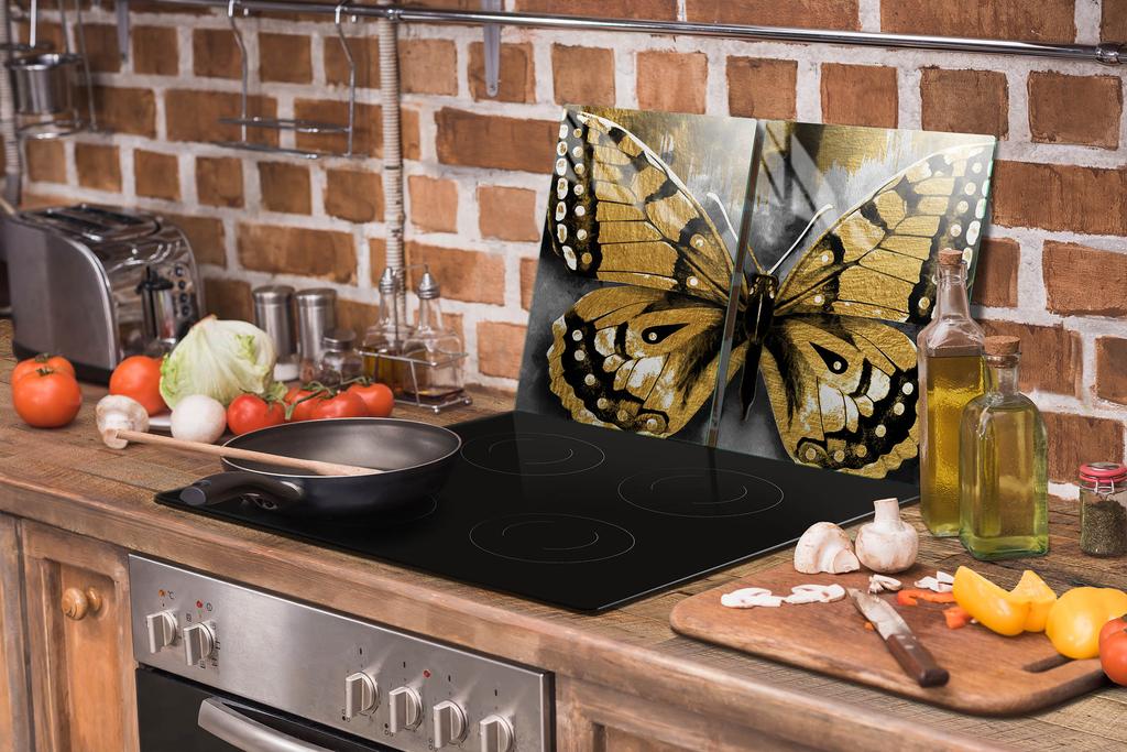 SZKLANA PŁYTA OCHRONNA NA KUCHENKĘ 70x52 MOTYL