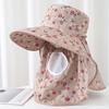 Sombrero de Flores para Mujer Verano Exterior Obra de Construcción Protector Solar Mascarilla Cubre Rostro Sombrero de Sol Sombrero de Sol para Ciclismo
