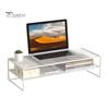 Computer Elevated Rack Monitor Stand Double-Layer Design High Stability Ventilated Laptop Stand Office Desk Storage Organizer