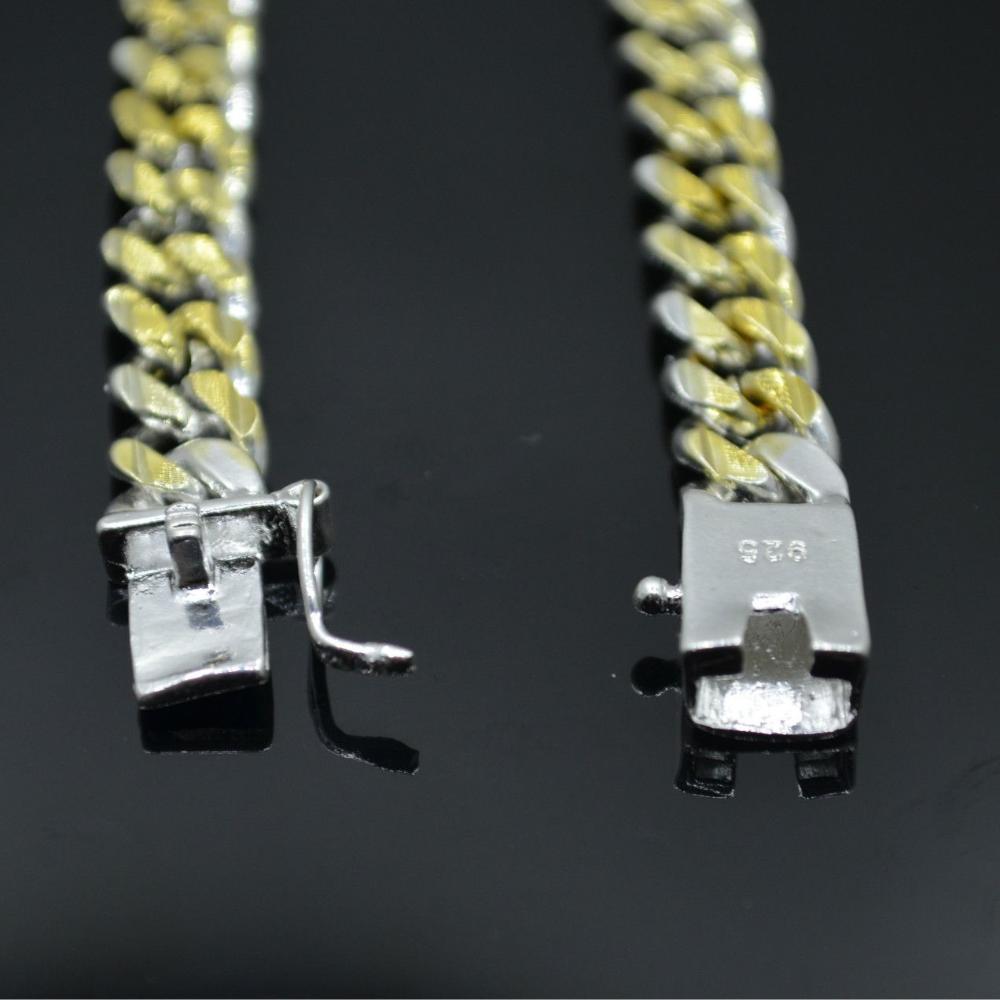 High-end Metal Two-color Silver Bracelet Men's Jewelry Men's Accessories