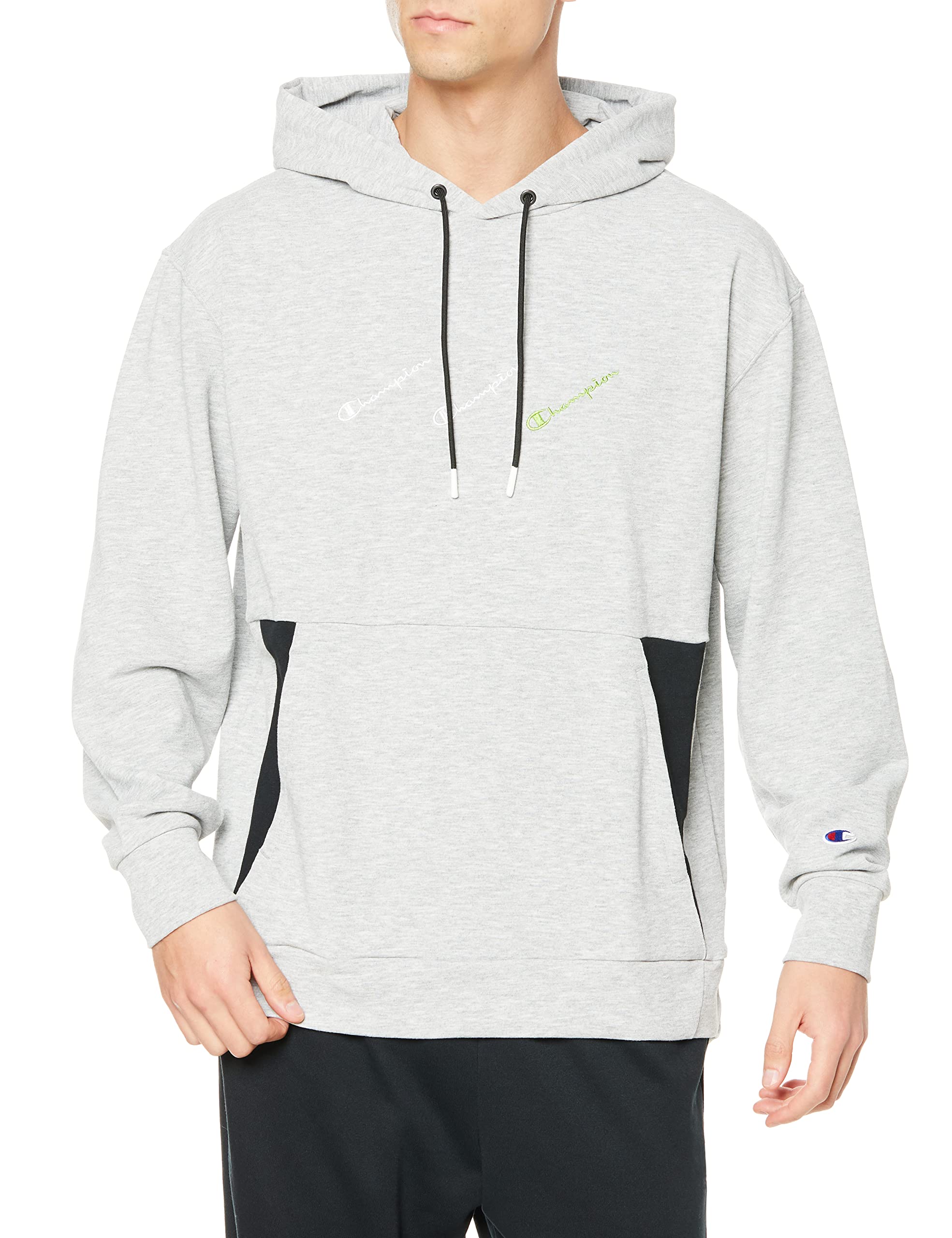 

Champion Long Sleeve Relax Fit Terry Hooded UV Oxford Size Men s Sweatshirt, Quick-Drying, Stretch, Protection, Gray, L, C3-XS102