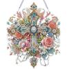 Flower 2D/Flat DIY Diamond Painting Set Rhinestone Diamond Art Window Pendants Diamond Art Pendant Wall Decor for Home & Windows