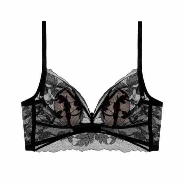 Big U Ultra-Thin Lace Bunny Ears Backless Wire-Free Comfortable French Bra