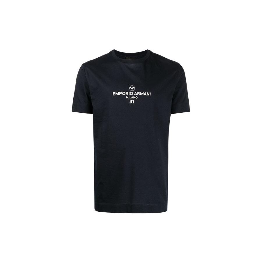 Emporio Armani Ss22 Straight Logo Print Short Sleeve T-Shirt Women tops Black 3L1TCP-1JSAZ-0920 S