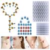 Number Alphabet Constellation Earrings Silicone Mold Crystal Epoxy Diy for Key Lock Pendant Jewelry Epoxy Mold for DIY C