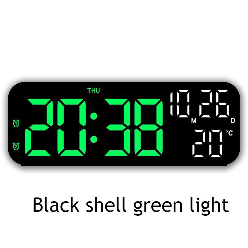 Multi-function Led Alarm Clock 24 Hour Display Temperature Date Adjustable Brightness Desktop Alarm Clock Voice Control Function