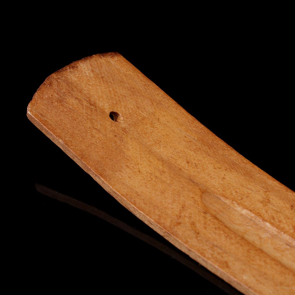 Natural Wooden Incense Stick Holder Ash Catcher Meditation Gift Ornament for Home Bedroom Church Decoration