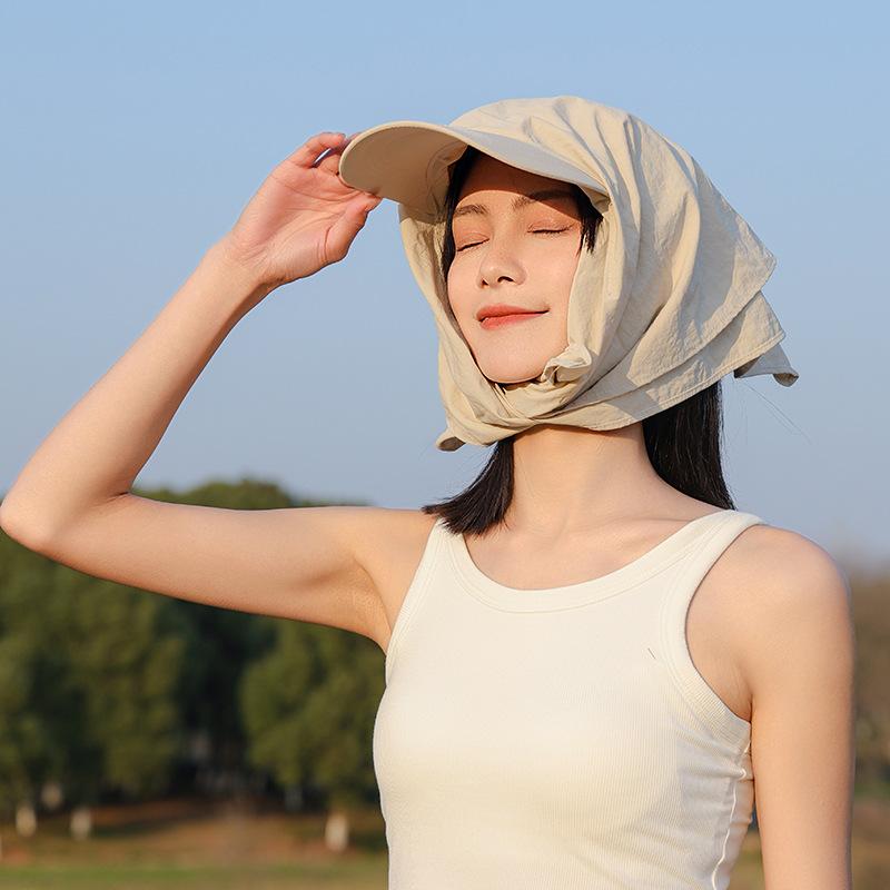 Fashionable And Versatile Quick Drying Headband Duckbill Hat Women'S Outdoor Sun Shading Hat Baseball Cap