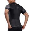 Santic Men's Short Sleeve Cycling Jersey, Summer, Road Bike, Cycling, Mesh, Breathable, Quick-Drying, Thin, Black, Size L