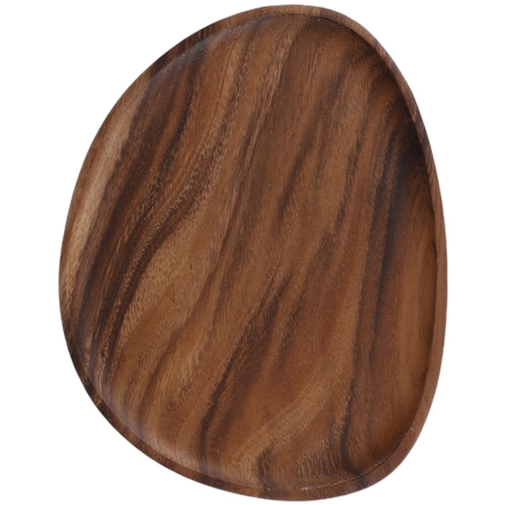 Artistic Dinnerware Handmade Walnut Tray Dining Table Decor Asymmetrical Shape Design Comfortable Tactile Feel