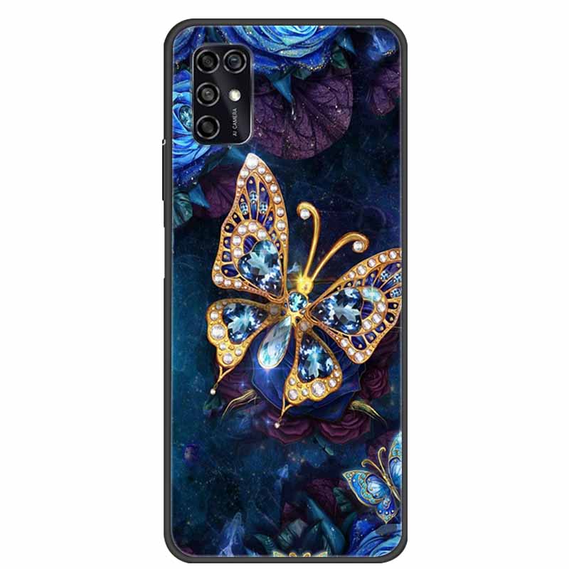 For ZTE Blade V2020 Smart Case Black Bumper Silicon TPU Soft Phone Cover Case For ZTE Blade V20 Smart 8010 Funda Cartoon Coque