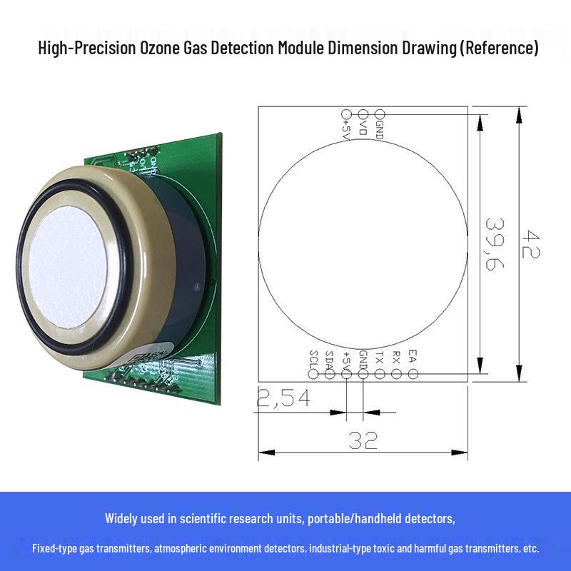High-Precision Electrochemical Ozone Gas Sensor Module