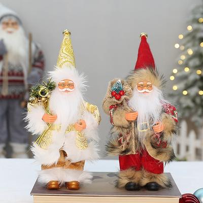 Backpack Standing Santa Claus Doll Festival Decoration Ornament Ornament PVC Fabric Material