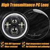 Ultra Brightness 7 Inch LED Headlight Round H6024 Halo Headlight 6500K Cool White Compatible with Motorcycle Jeep Wrangler JK TJ CJ Defender Mustang