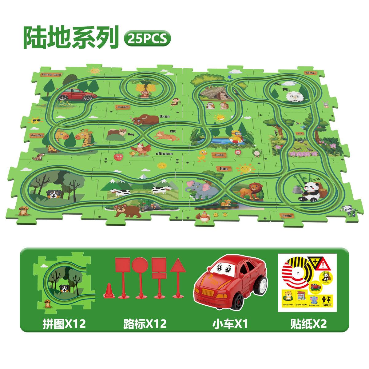 

Электрическая Сращивающаяся Трасса Набор Мультяшных Машинок Пазл Сборная Трасса Пазл, Детская Игрушечная Машинка