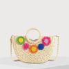 Arrival Women's Paper Straw Woven Bag - Shell Accents Tote & Crossbody Bag for Vacation Essentials & Trendy Outfits
