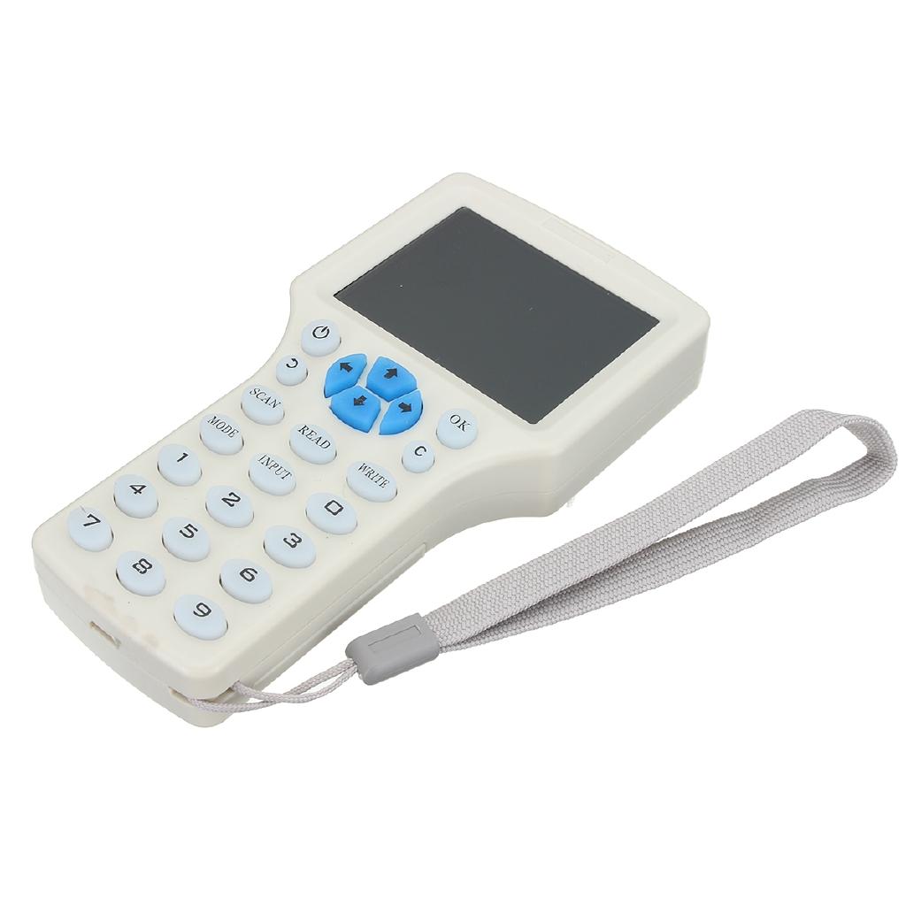 

IC Card Reader Writer With 6 Keyfbob & 6 Card / 10 Frequency RFID Copy Encrypted NFC Smart ID 150x80x22mm