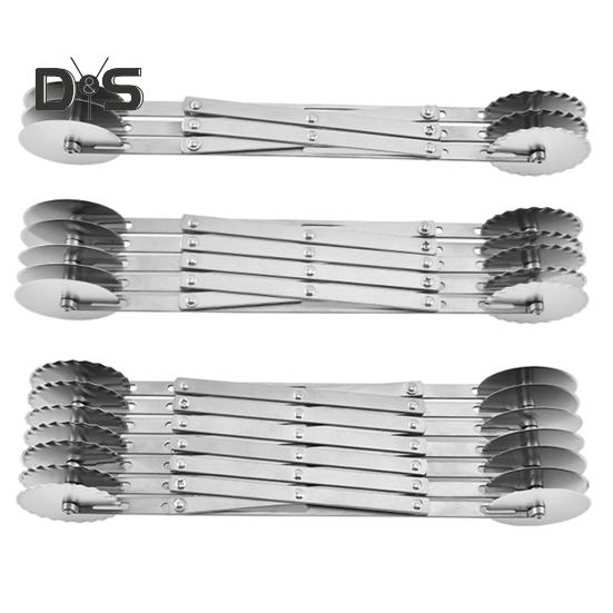 Tagliapasta Regolabile A 7 Ruote In Acciaio Inox - Taglia Pizza, Pasta E Biscotti Con Larghezza Personalizzabile - 2