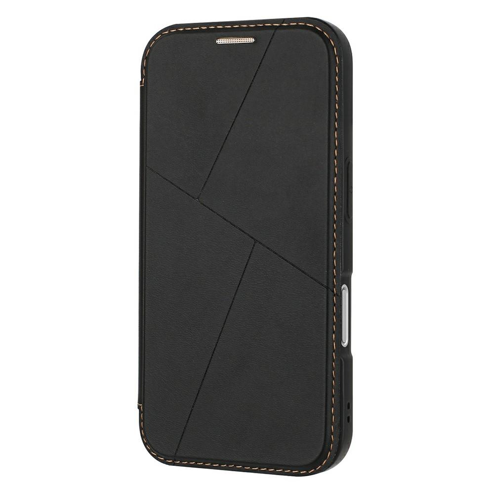 For iPhone 16 Pro Case Magnetic Closure Card Slot Leather Flip Phone Cover