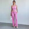 2025 Summer Waist-Slimming Loose Sleeveless U-Neck Tank Top & Pants Set
