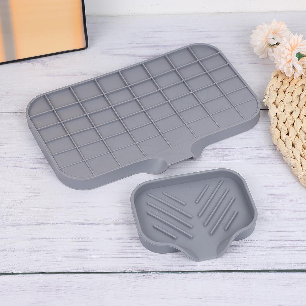 Japanese Style Silicone Soap Box: Creative Drain Pad Storage Tray for Bathroom, Toilet, or Kitchen