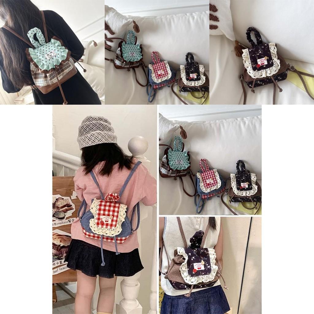 Minimalist City Style Lace Trim Backpack With Breathable Design For Teens